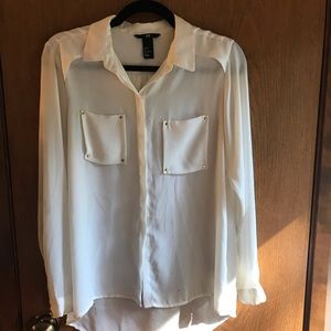 White button blouse from H&M!